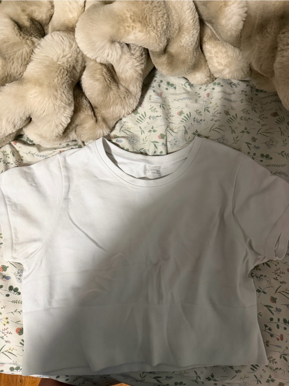 aerie White Short Sleeve Crewneck Tee